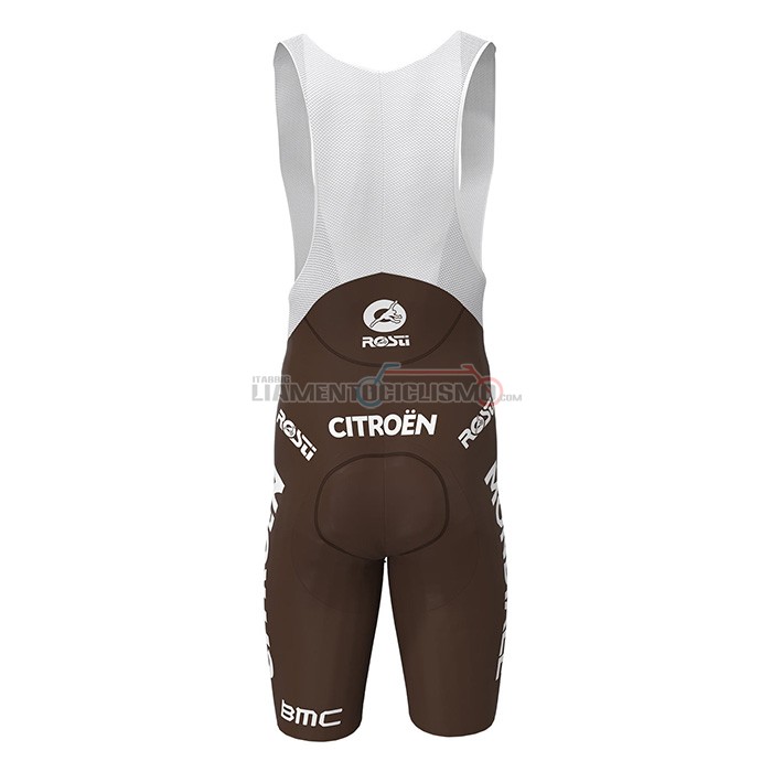 Abbigliamento Ciclismo Ag2r La Mondiale Manica Corta 2022 Bianco Marrone